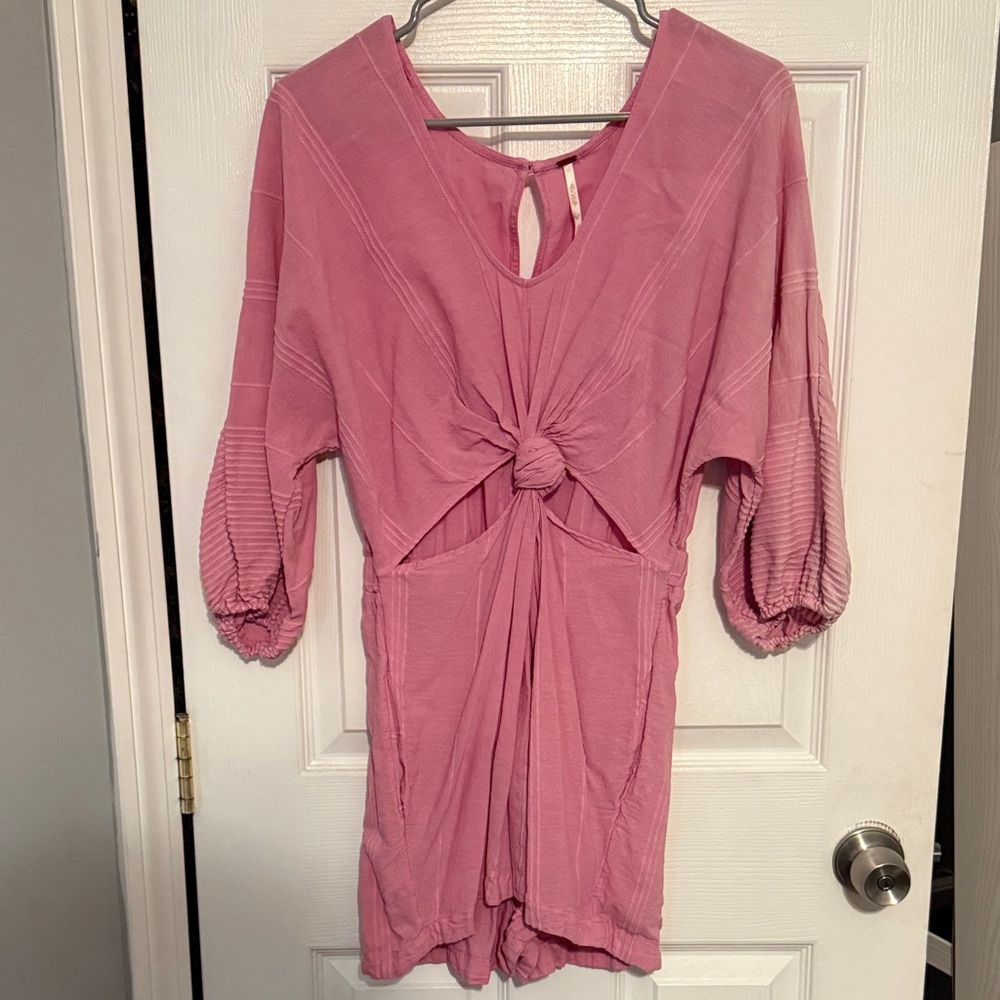NWT Pink Women's Knot-Front Jumpsuit